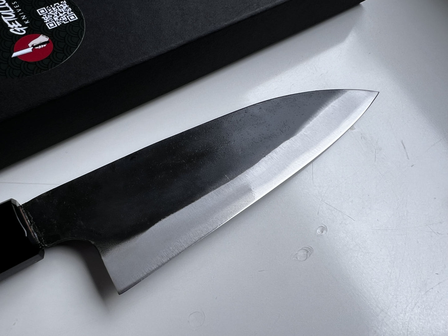Santoku 16cm Acero Shirogami japonés hecho a mano