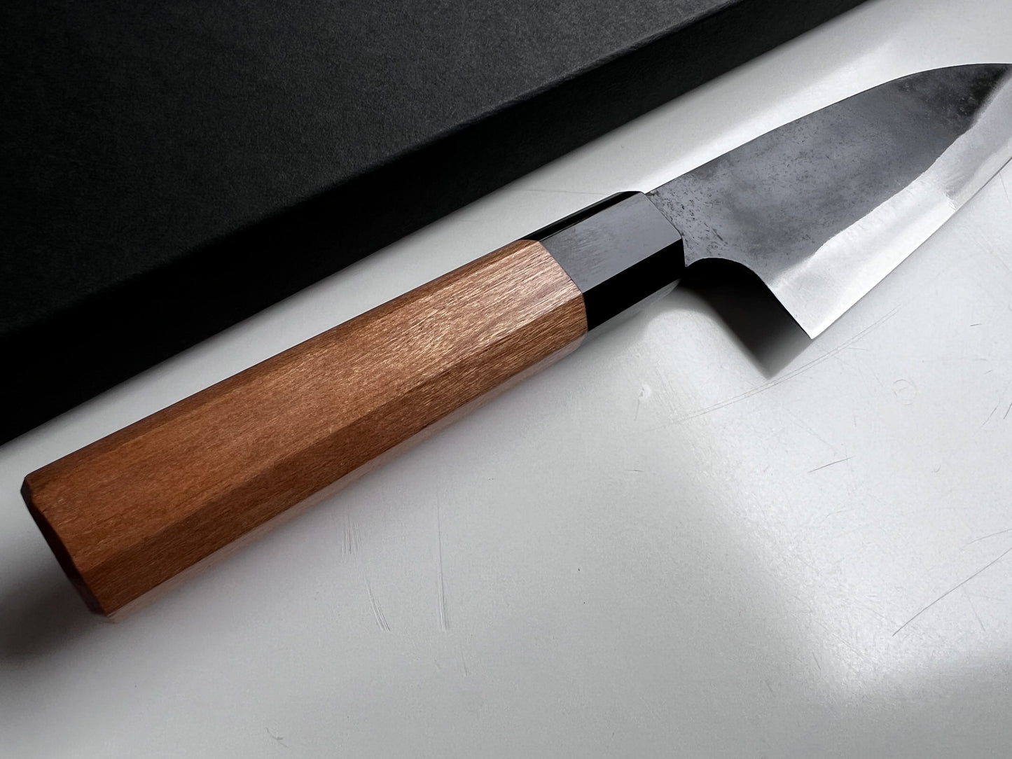 Santoku 16cm Acero Shirogami japonés hecho a mano