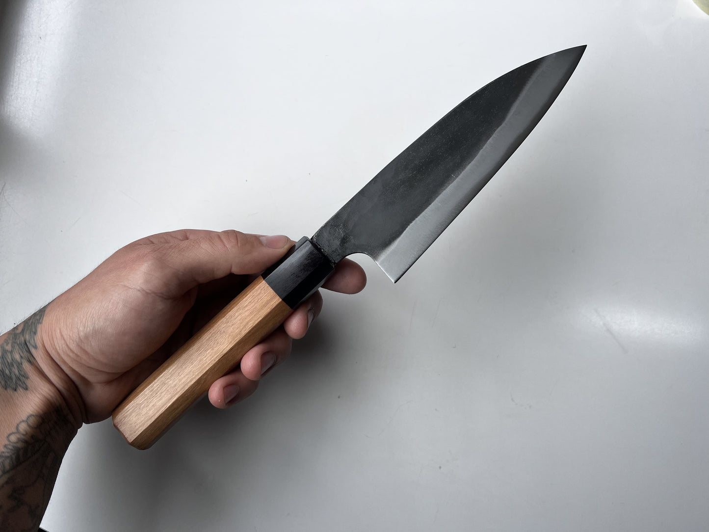Santoku 16cm Acero Shirogami japonés hecho a mano
